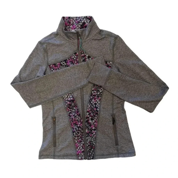 Ivivva Grey Athleisure Sporty Zip Up  Jacket Size 10 - Picture 1 of 7
